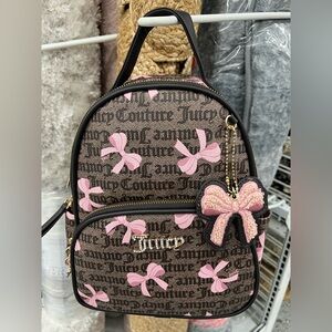Juicy Couture simply sweet coho pink bow backpack